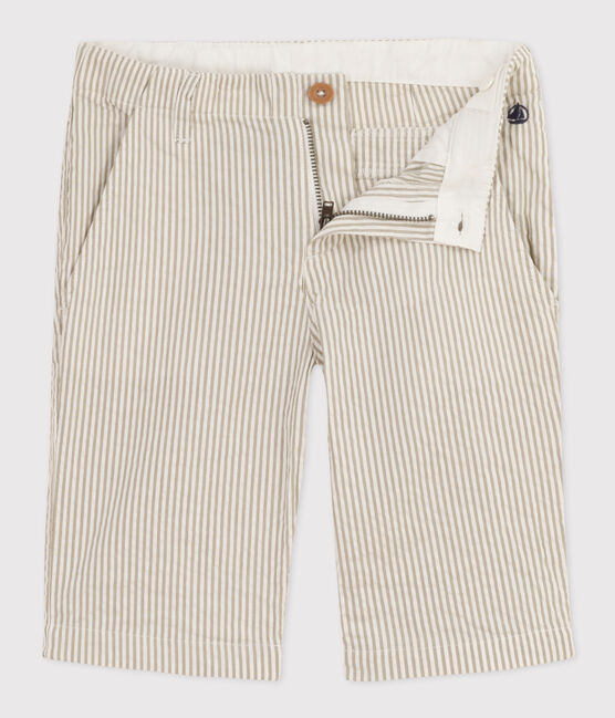 Boys' Seersucker Bermuda Shorts MARECAGE /MARSHMALLOW
