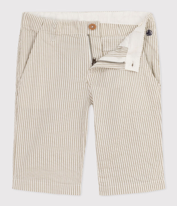 Boys' Seersucker Bermuda Shorts green/white