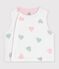 Babies' sleeveless reversible printed cotton cardigan white/multicolor