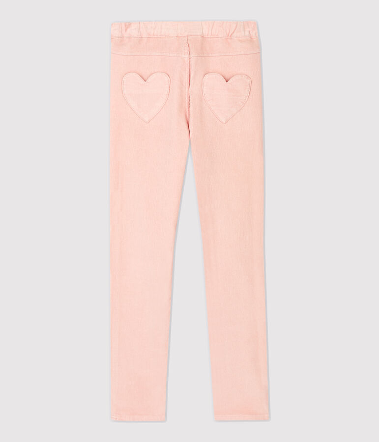 Girls' Slim-Fit Corduroy Trousers pink