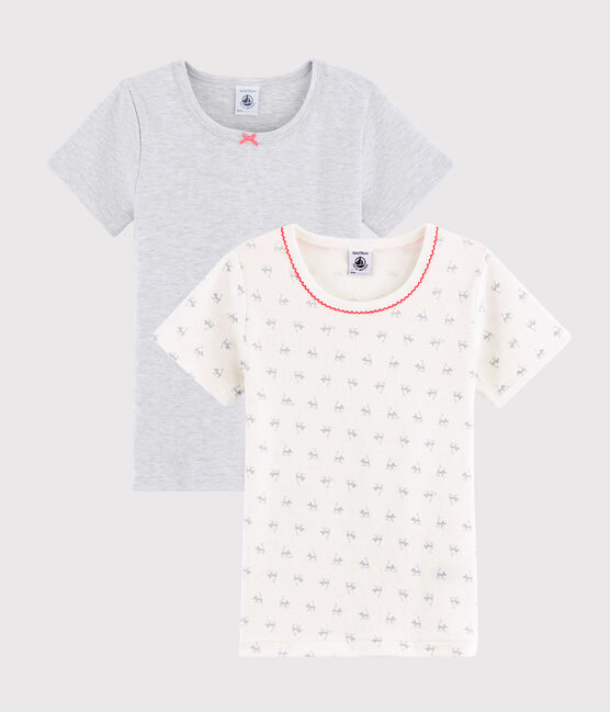 Girls' Cat Print Short-sleeved T-Shirt - 2-Piece Set variante 1