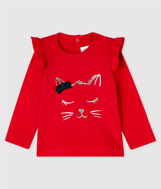 Baby girl's long-sleeved blouse red