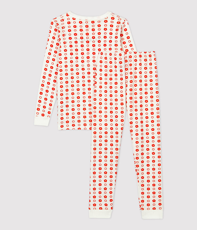 Unisex Snugfit Graphic Print Organic Cotton Pyjamas white/red