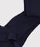 Girls' Plain Jersey Tights SMOKING blue
