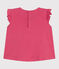 Babies' sleeveless cotton blouse PEONIA pink