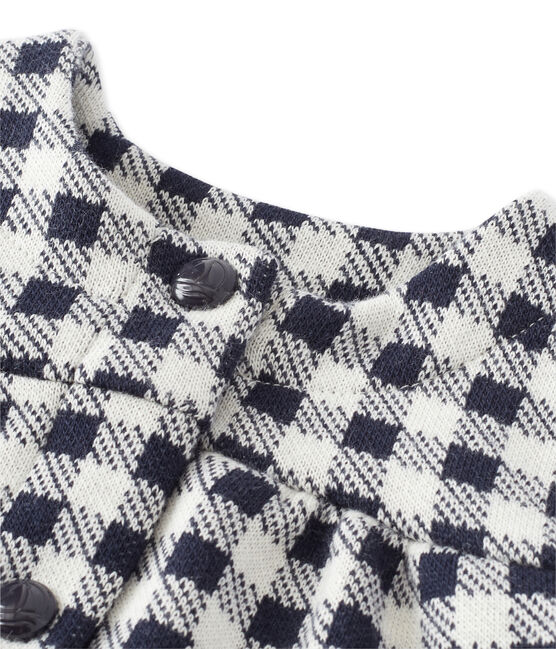 Baby girl's gingham cardigan SMOKING blue/COQUILLE beige