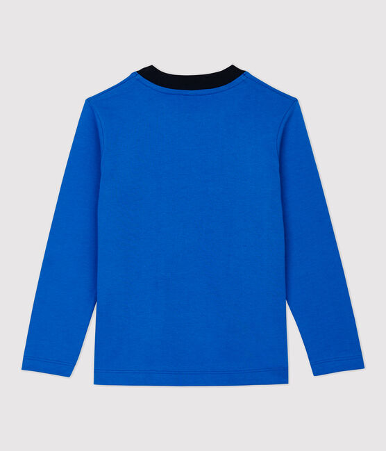 Boys' Long-Sleeved Cotton T-Shirt RUISSEAU blue