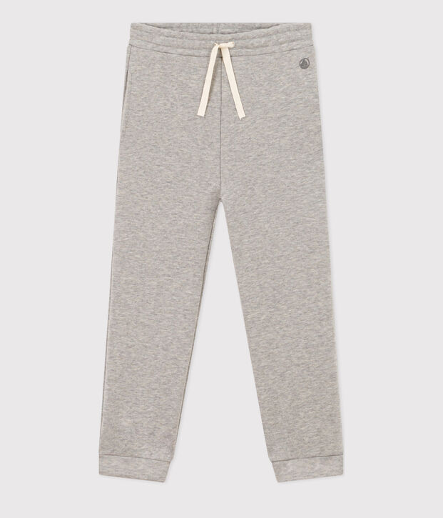 Girls' fleece jogging bottoms grey