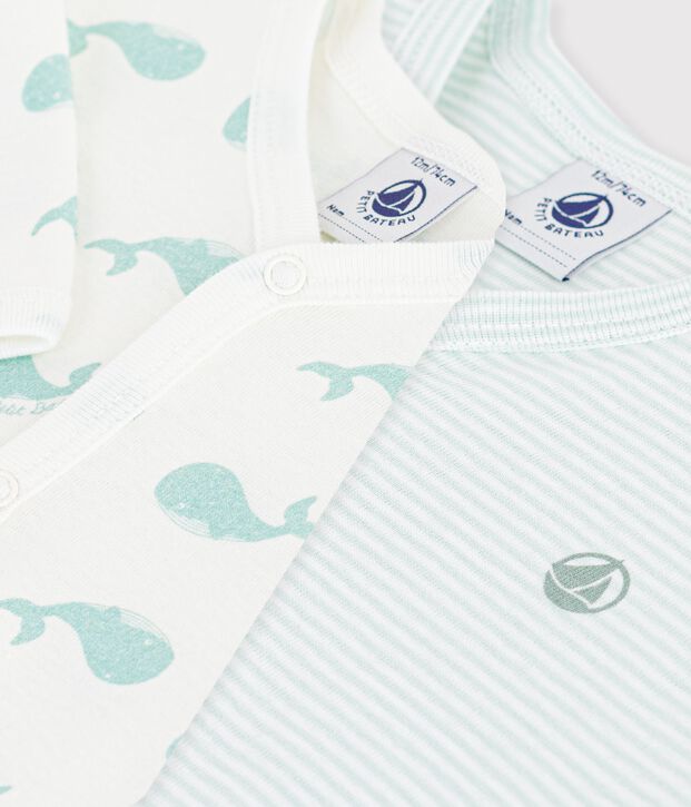 Pack of babies' footless printed cotton pyjamas multicolor