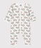 Babies' Footless Cotton Pyjamas MARSHMALLOW white/MULTICO white