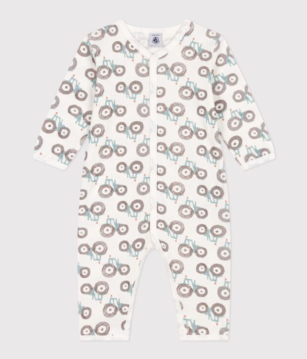 Babies' Footless Cotton Pyjamas white/multicolor