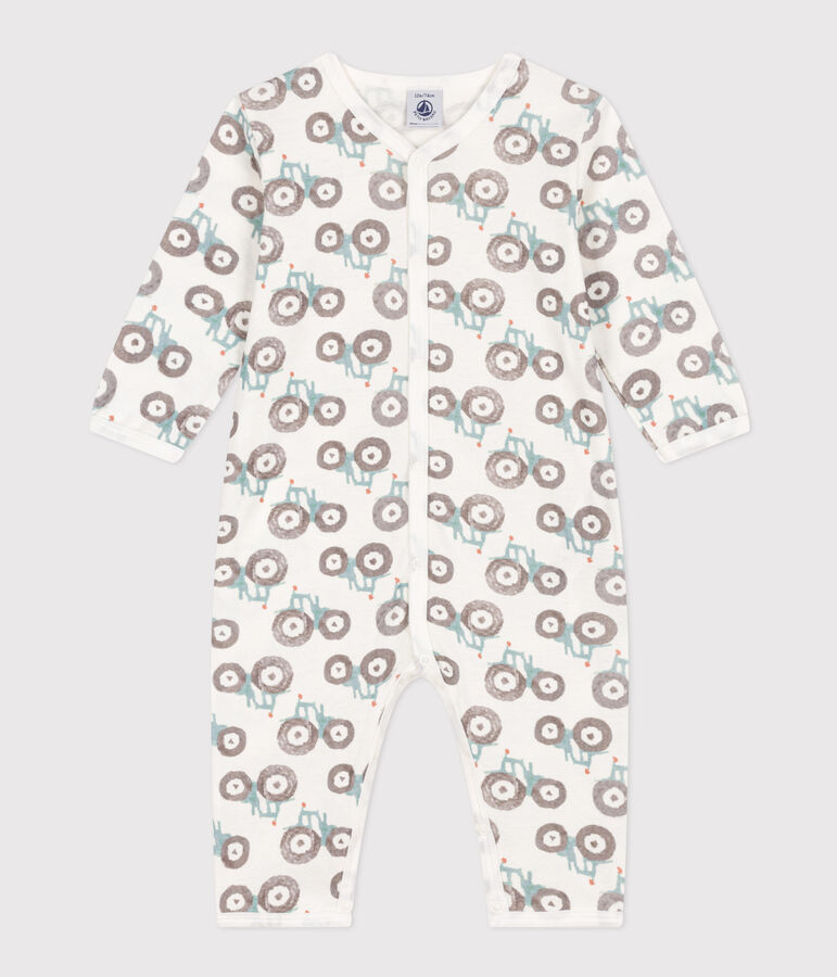 Babies' Footless Cotton Pyjamas white/multicolor