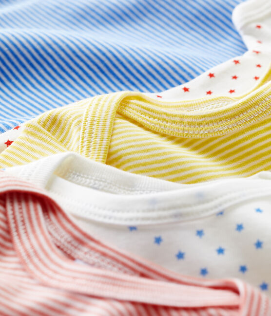 Short-Sleeved Stripy Cotton Bodysuits - 5-Pack variante 1