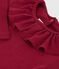 Children's long-sleeved plain cotton T-shirt AMARANTE