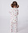 Babies' cotton pyjamas with a fruit pattern petal collar MARSHMALLOW white/MULTICO white
