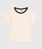 Girls' short-sleeved cotton T-shirt AVALANCHE Ecru