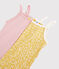Girls' Floral Print Organic Cotton Vest Tops - 2-Pack variante 1