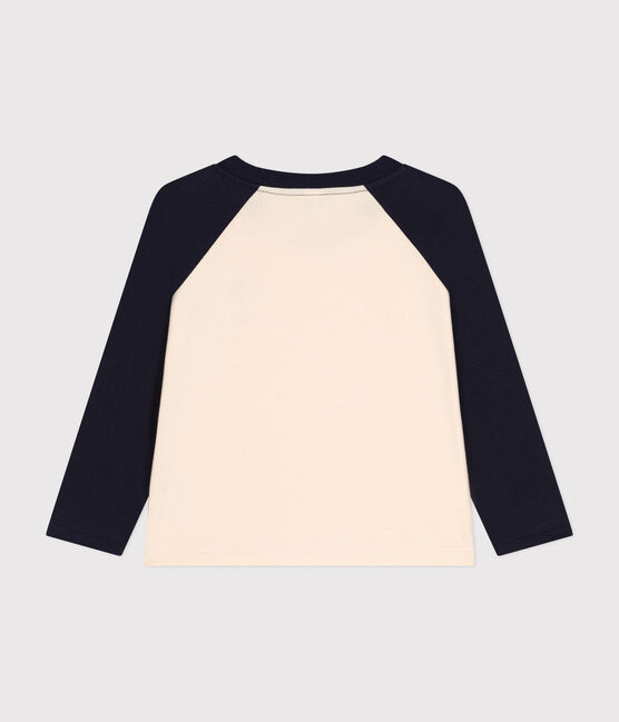 Little boys' long-sleeved fine jersey T-shirt AVALANCHE white/SMOKING blue