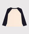 Little boys' long-sleeved fine jersey T-shirt AVALANCHE white/SMOKING blue