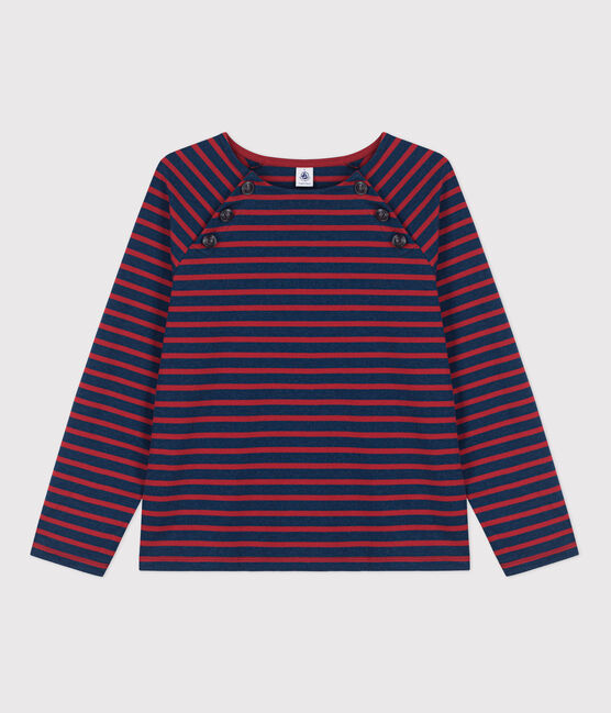 Women's Buttoned Breton Cotton Top LITTORAL /STOP