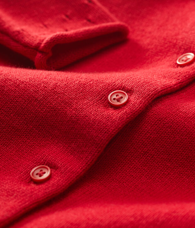 Babies' Knitted Cardigan red