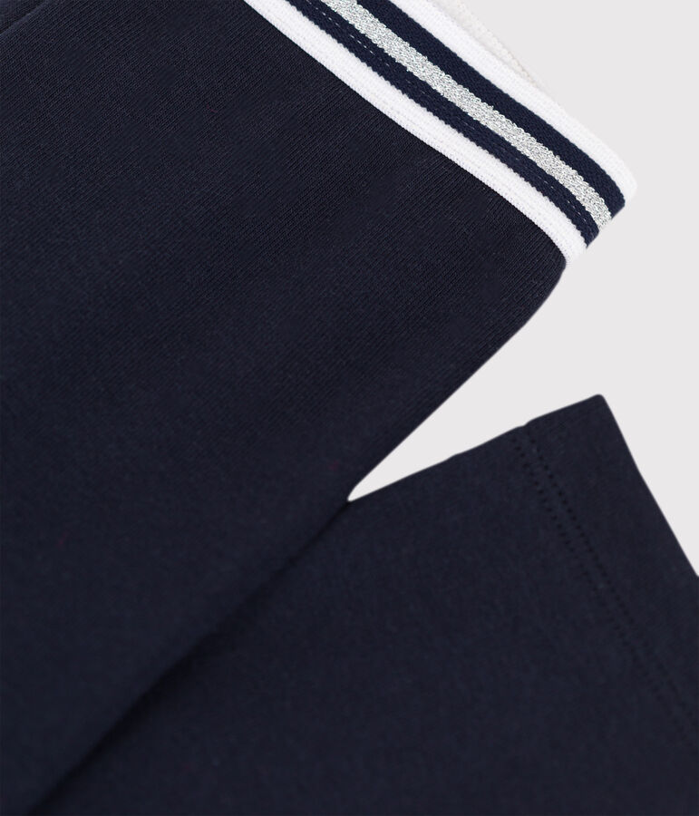 Girls' Cotton and Elastane Jeggings blue