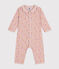Babies' Footless Floral Cotton Pyjamas SALINE pink/MULTICO white