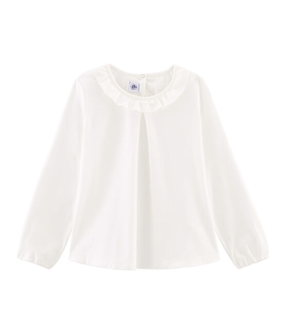 Girls' Long-Sleeved T-shirt MARSHMALLOW white