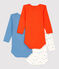 Babies' Long-Sleeved Organic Cotton Bodysuits - 3-Pack variante 1