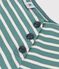 Women's Buttoned Breton Cotton Top BRUT green/AVALANCHE white