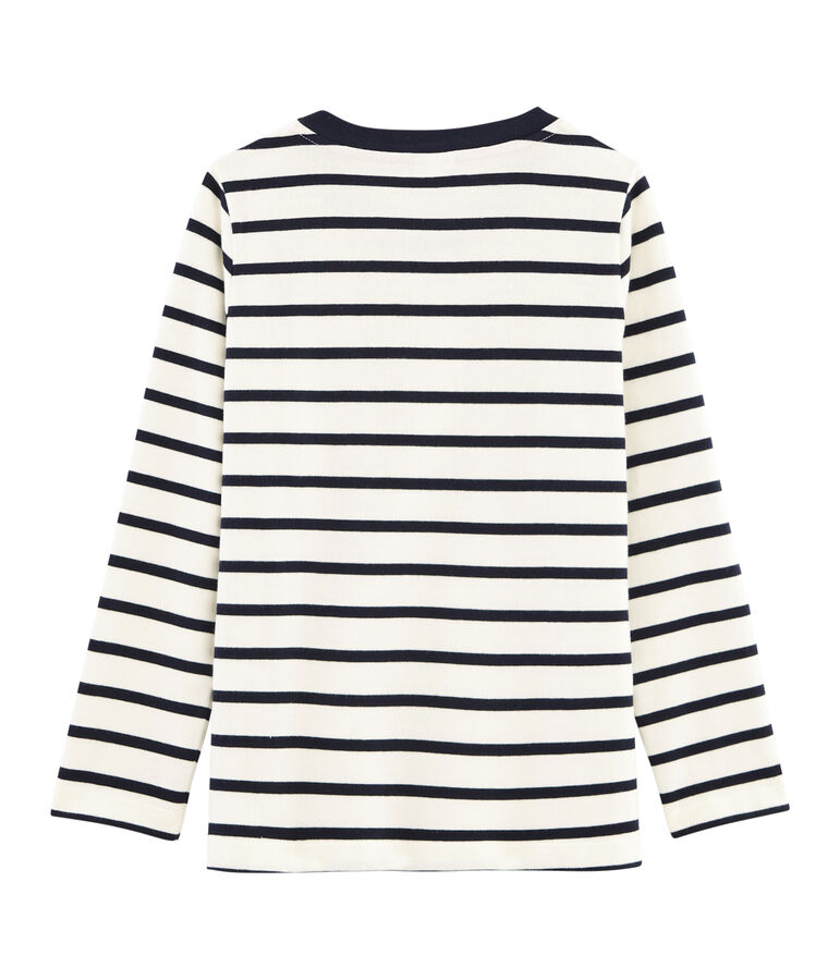 Boys' Long-Sleeved T-shirt white/blue