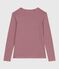 Women's Iconic long-sleeved cotton T-shirt AMARANTE red/MARSHMALLOW