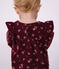 Babies' long-sleeved floral-print velour blouse red/multicolor