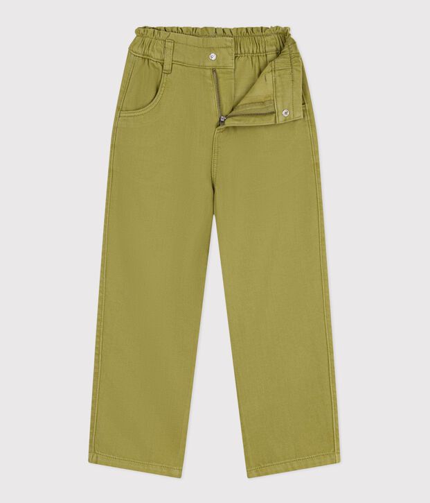 Children's cotton trousers green