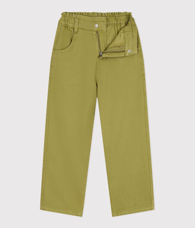 Children's cotton trousers green