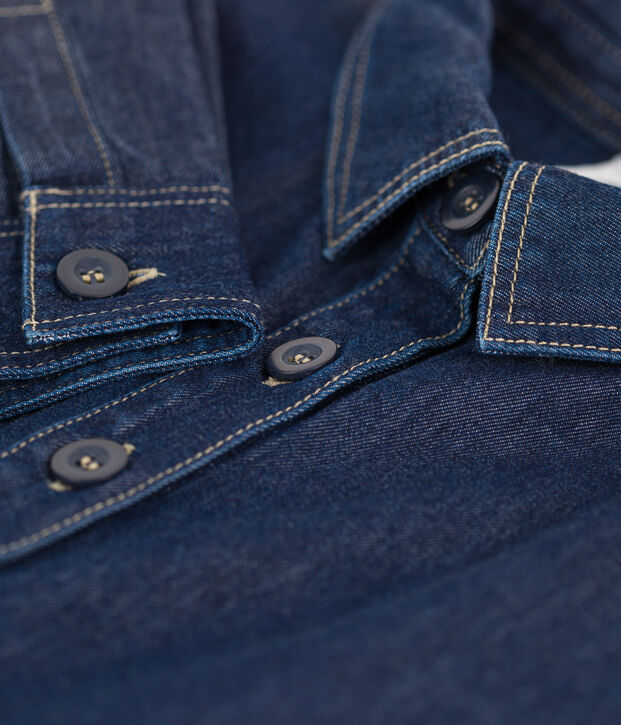 Girls' Long-Sleeved Denim Dress blue