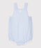 Unisex Baby's Striped Poplin Playsuit MARSHMALLOW white/MULTICO white