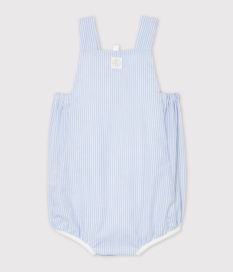 Unisex Baby's Striped Poplin Playsuit MARSHMALLOW white/MULTICO white