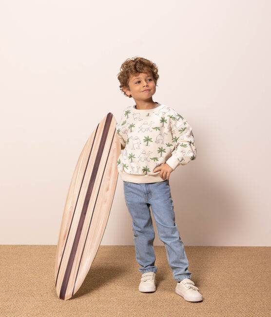 Boys' Straight-Fit Denim Trousers ULTRA BLEACH