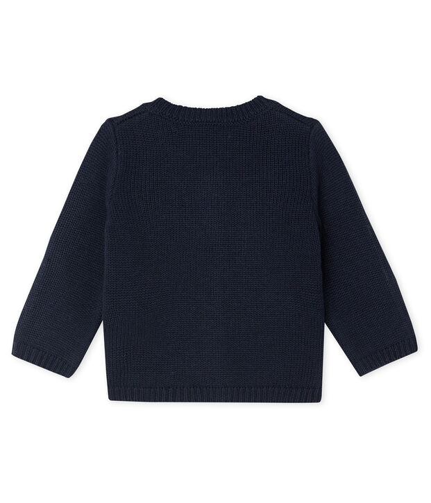 Baby Boys' Wool and Cotton Cardigan blue/multicolor