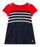 Baby girl's striped dress SMOKING blue/MULTICO white
