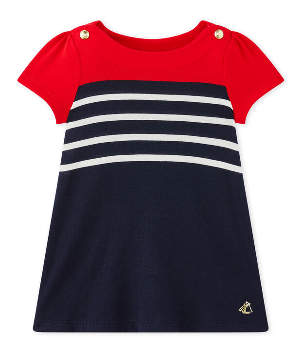 Baby girl's striped dress blue/multicolor