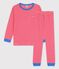 Unisex Pinstriped Organic Cotton Pyjamas PEPS red/MARSHMALLOW white