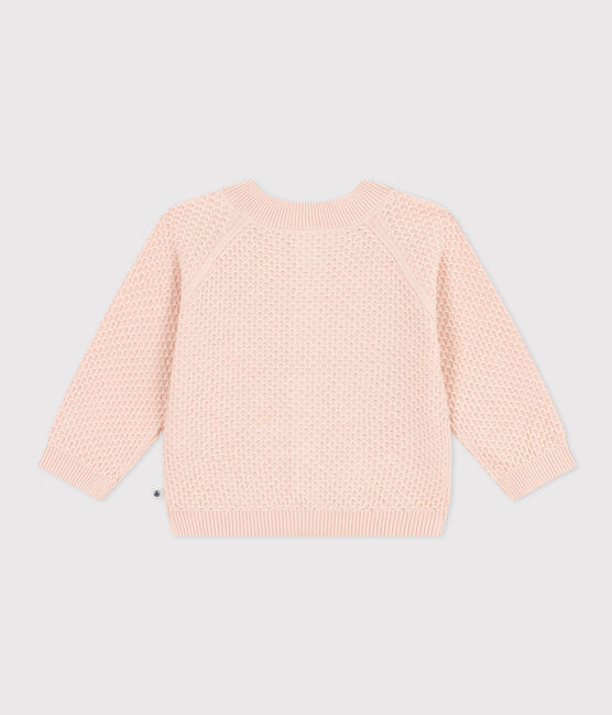 Babies' Knitted Cotton Cardigan SALINE pink