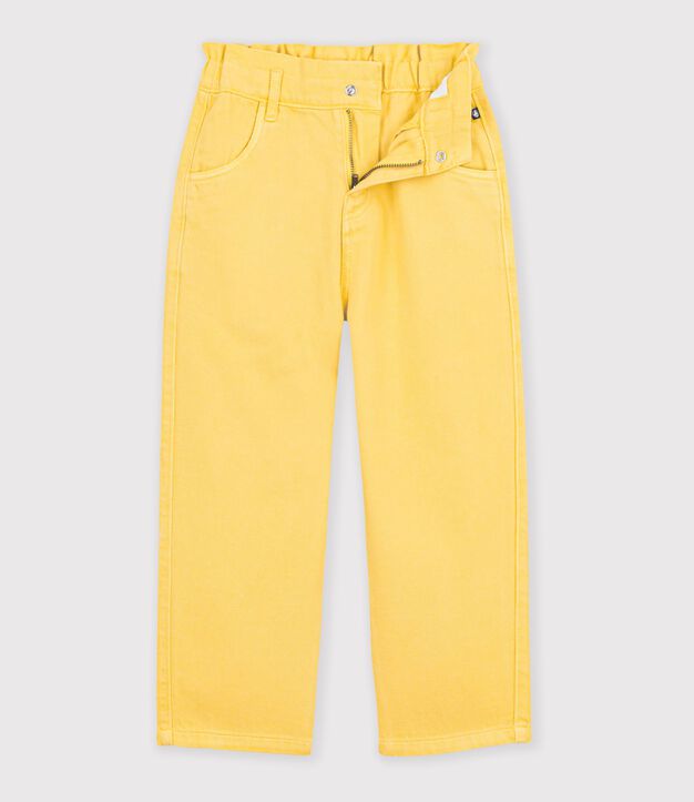 Children's cotton trousers yellow