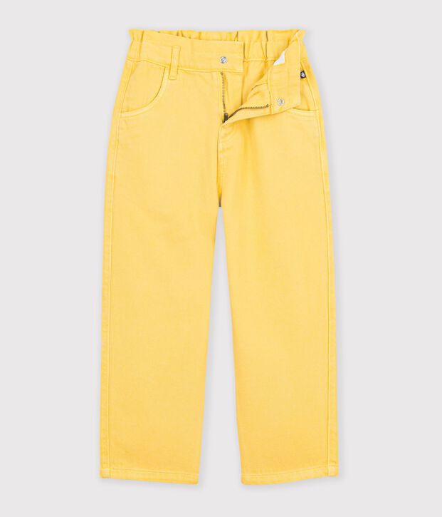 Children's cotton trousers yellow