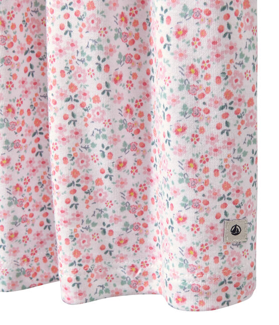 Nuisette fille smockée imprimée ECUME white/MULTICO white