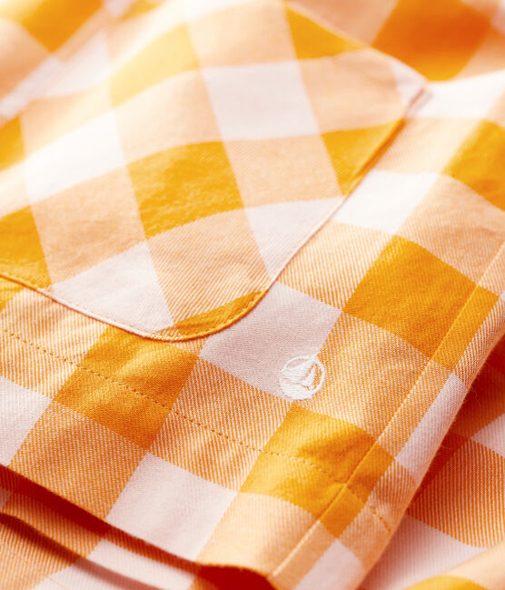 Babies' Flannel Dress BOUDOR yellow/MINOIS