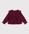 Children's long-sleeved printed cotton blouse red/multicolor