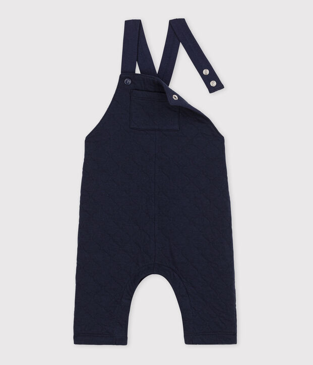 Babies' Long Quilted Tube-Knit Dungarees SMOKING
